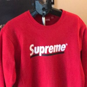 Supreme Underline Crewneck F/W20 Red